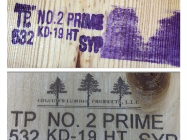 HR | Collums | lumber marking | Before & After