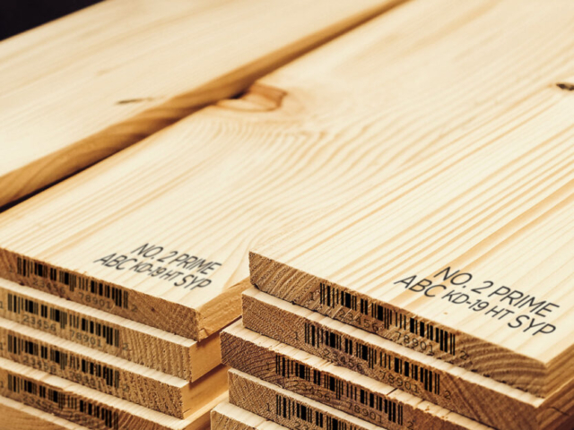 lumber barcode edge and face grade marking