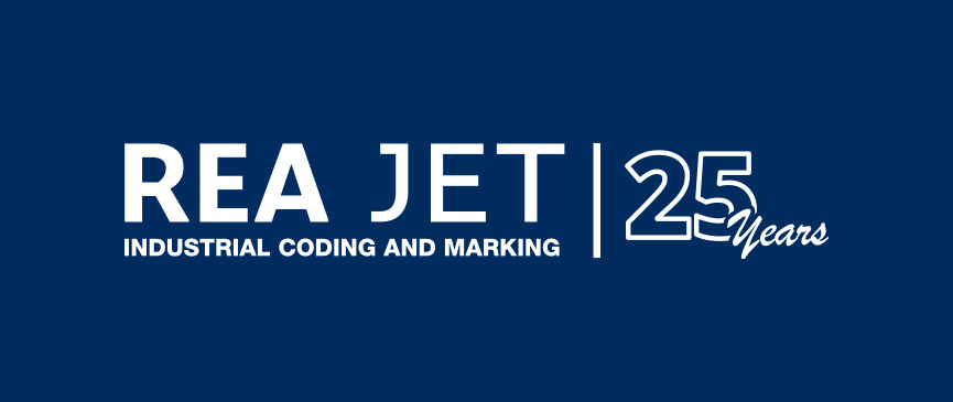 REA JET | Industrial Coding and Marking | 25 years logo