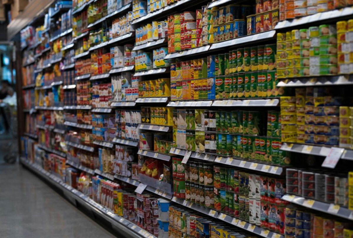 CPG consumer products displayed on retail shelves